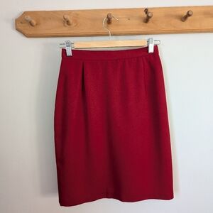 Vintage High Waist Red Skirt